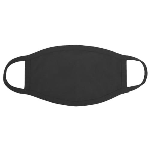 Logo printed Cotton Face Mask with 2 layers of fabric available in black from Total Merchandise