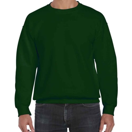 Logo branded Gildan DryBlend Adult Crew Neck Sweatshirt in Forest Green from Total Merchandise