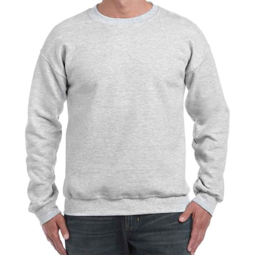 Custom printed Gildan DryBlend Adult Crew Neck Sweatshirt in Ash from Total Merchandise