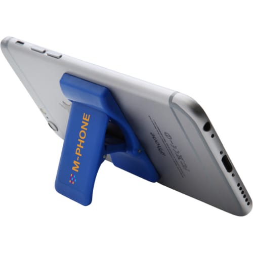 Logo Printed Flip Open Phone Stand & Phone Holder in Blue from Total Merchandise