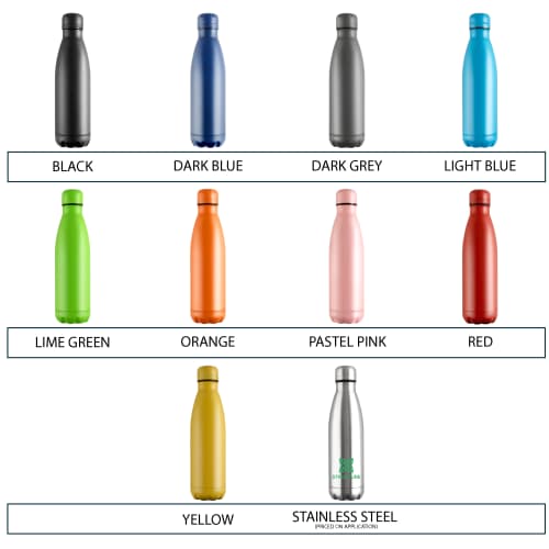 Custom Printed Metal Water Bottles from the Total Merchandise Mood Collection