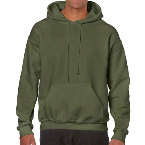 Promotional Gildan Heavy Blend Hoodie in Military Green from Total Merchandise