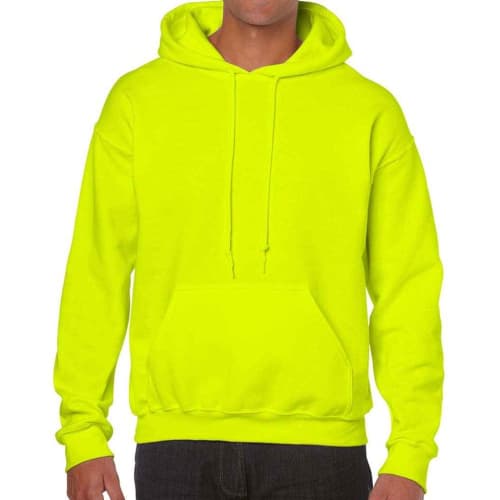 Custom branded Gildan Heavy Blend Hoodie in Safety Green from Total Merchandise