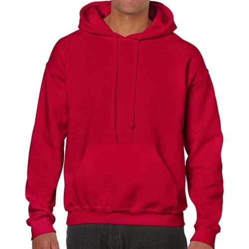 Custom branded Gildan Heavy Blend Hoodie in Cherry Red from Total Merchandise