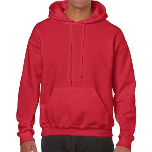 Logo branded Gildan Heavy Blend Hoodie in Red from Total Merchandise