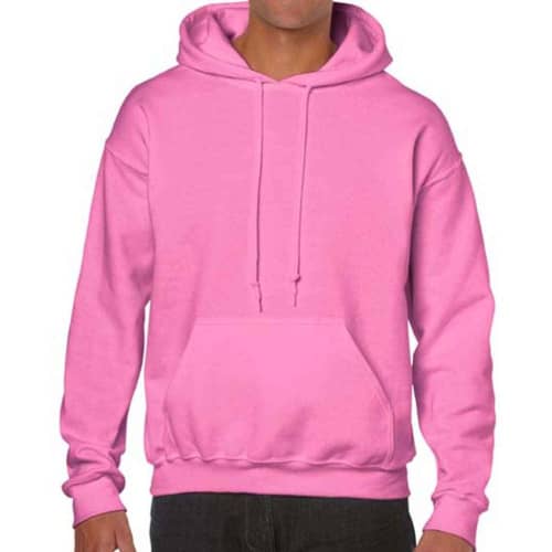 Logo printed Gildan Heavy Blend Hoodie in Azalea from Total Merchandise