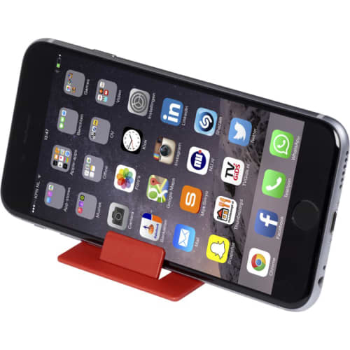 Custom Branded Folding Phone Stands in Red from Total Merchandise