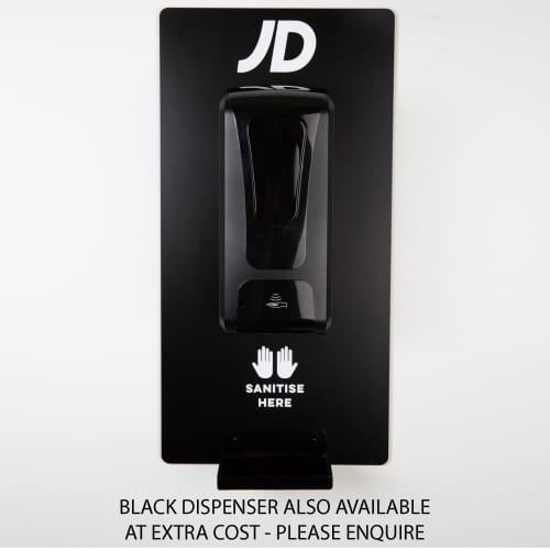 Custom Printed Wall Mounted Hand Sanitiser Stations in Black with your Logo from Total Merchandise