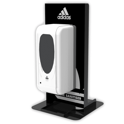 Custom Printed Desktop Hand Sanitiser Dispensers in Black from Total Merchandise