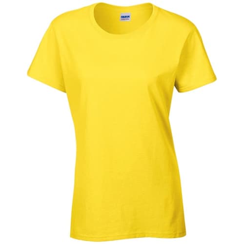 Daisy Gildan Ladies Heavy Cotton T-Shirts Printed with Individual Names from Total Merchandise