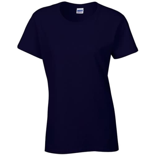 Individually Named Gildan Ladies Heavy Cotton T-Shirts in Navy