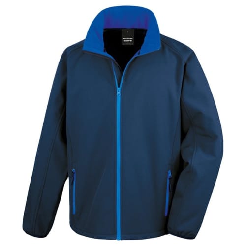 Customisable Result Core Men's Printable Softshell Jacket in Navy/Royal Blue from Total Merchandise