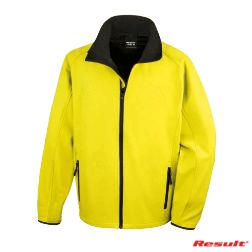 Custom Branded Result Core Men's Printable Softshell Jacket in Yellow/Black from Total Merchandise