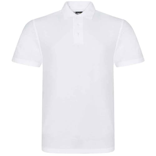 UK Printed RTX Pro Men's Polo Shirts in White from Total Merchandise