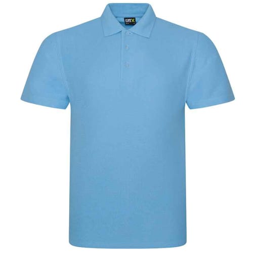 UK Branded RTX Pro Men's Polo Shirts in Sky Blue from Total Merchandise