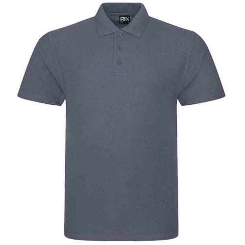 UK Printed RTX Pro Piqué Polo Shirts in Solid Grey from Total Merchandise