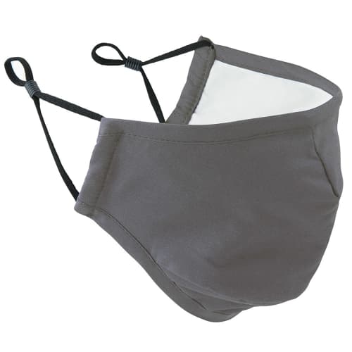 3 Layer Face Mask with adjustable toggles in grey available from Total Merchandise