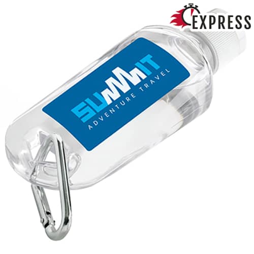 Custom Printed 70ml Hand Sanitiser with Clip with your Company Logo from Total Merchandise