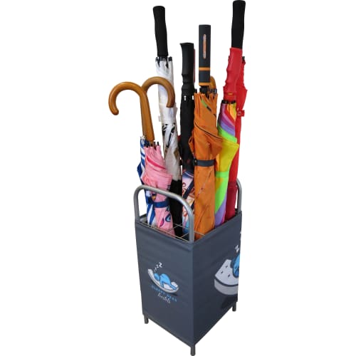 Umbrellas stored in Umbrella Stands printed with your logo by Total Merchandise