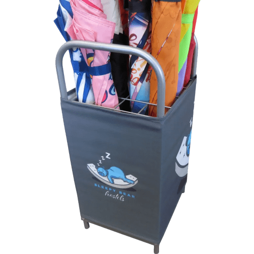Promotional Umbrella Stands with Pantone matched canopies by Total Merchandise