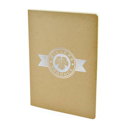 Customisable A5 Recycled Cardboard Cover Notebooks in Natural from Total Merchandise