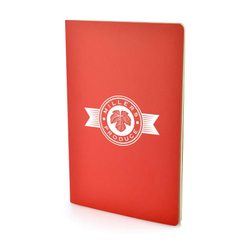 Personalisable A5 Recycled Cardboard Cover Notebooks in Red from Total Merchandise