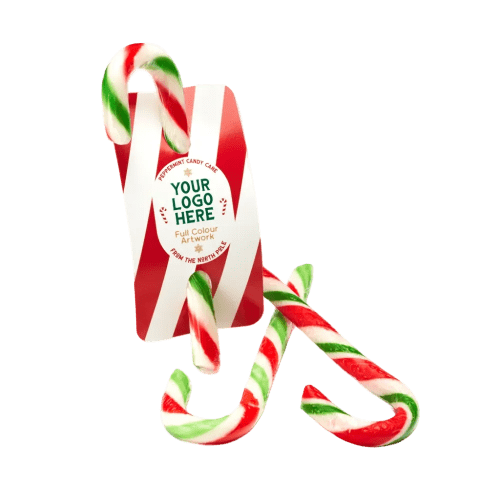 Promotional Info Card Candy Canes printed with your company logo from Total Merchandise