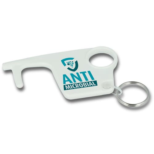 Branded Antimicrobial Hygiene Hook Keyring for staying safe