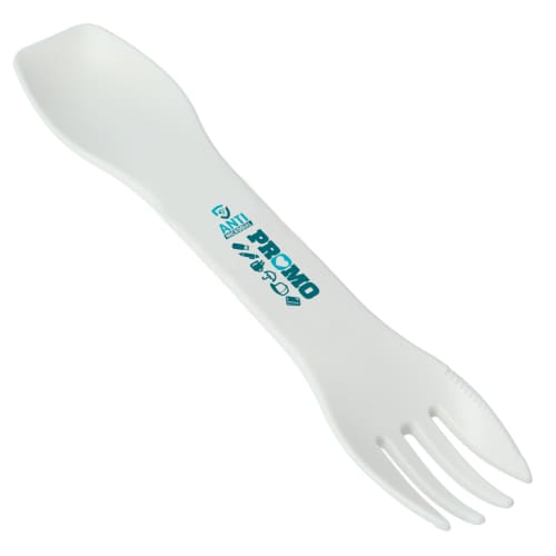 Custom Printed Antimicrobial Spork in White by Total Merchandise