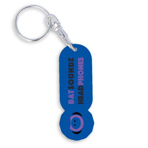Branded Antimicrobial Trolley Coin Stick in Blue by Total Merchandise