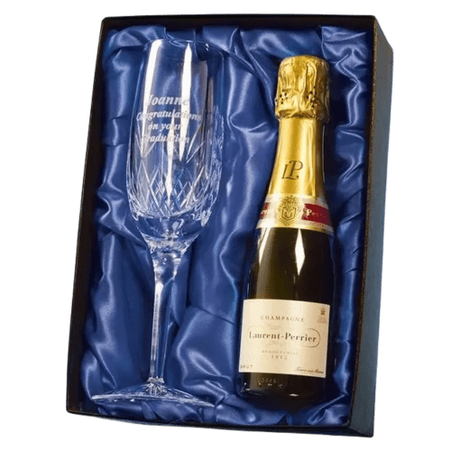 Branded Blenheim Single Champagne Flute Gift Sets Engraved with your Logo by Total Merchandise
