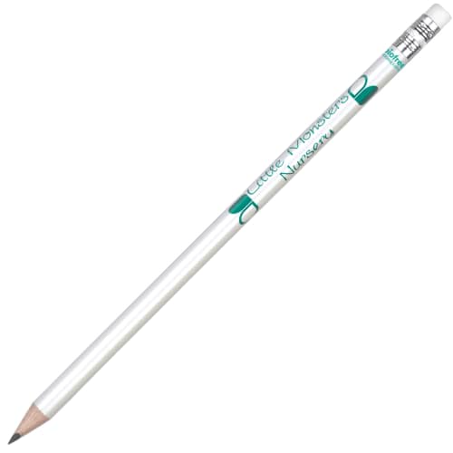 Promotional Argente Antibacterial Pencil in White Printed with your Logo by Total Merchandise