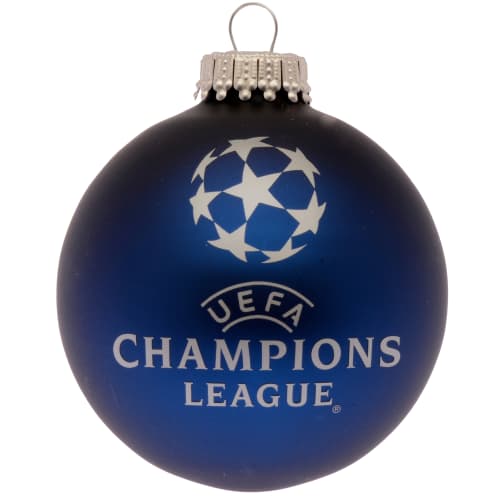 Customised Glass Christmas Baubles in Matt Blue with your Company Logo from Total Merchandise