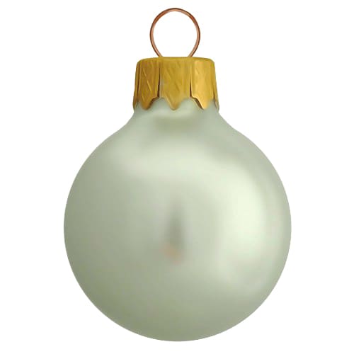 Promotional Glass Christmas Baubles in Pearl White with your Company Logo from Total Merchandise