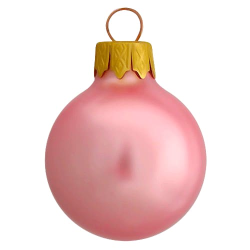 Logo Printed Glass Christmas Baubles in Pearl Pink from Total Merchandise