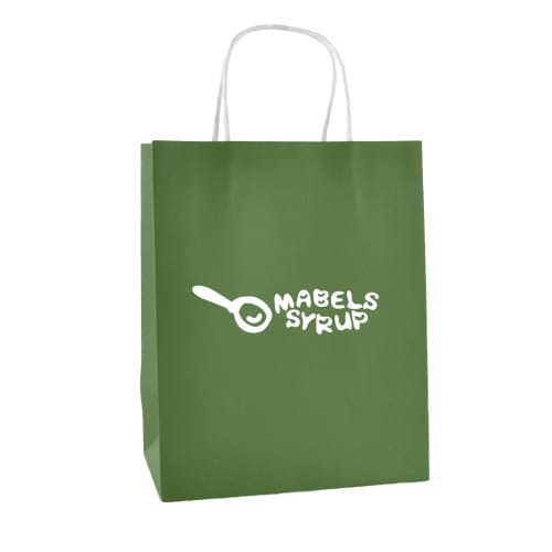 Promotional Green Brunswick Medium Paper Bag Printed with Your Logo from Total Merchandise