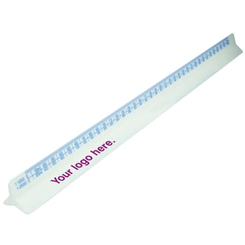 300mm Triangular Scale Rulers in White