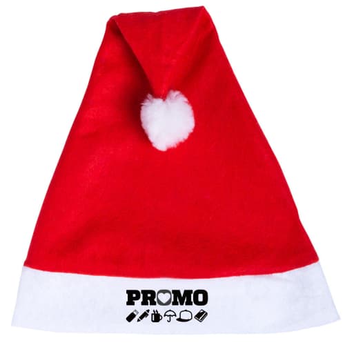 Promotional Santa Hat in red with logo branding by Total Merchandise