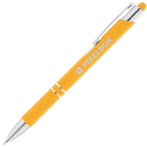 Printed Crosby Stylus Pen in Yellow with a full colour or engraved design from Total Merchandise