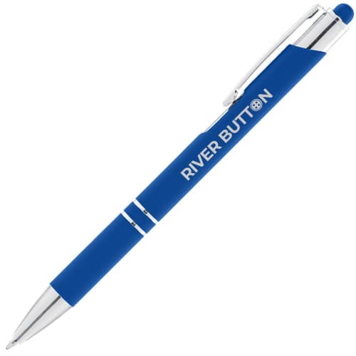 Promotional Crosby Stylus Pen in Blue with a full colour or engraved design from Total Merchandise