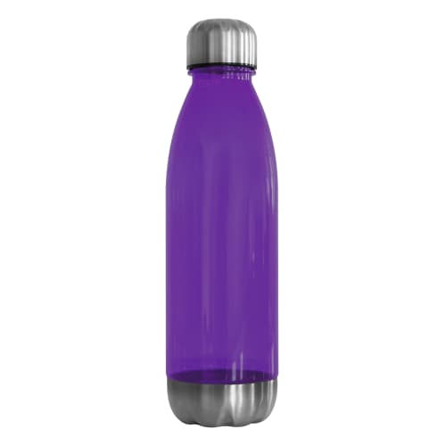 Custom printed Havana water bottle in purple colour with stainless steel lid by Total Merchandise