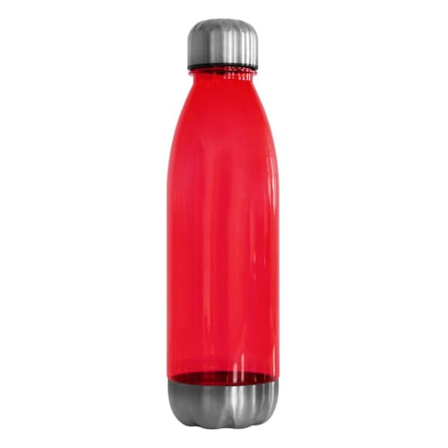 Promotional 750ml red Havana tritan water bottle with stainless steel lid by Total Merchandise