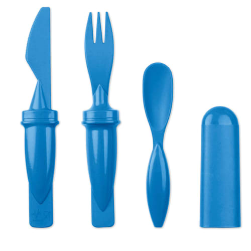 Printed 3 In 1 Knife, Fork and Spoon in Royal Blue Colour by Total Merchandise