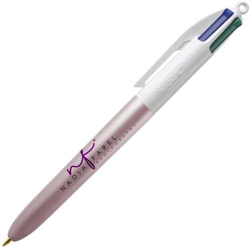 Promotional BiC Glacé Multi Colour Ink Pen in Pink Glacé/White from Total Merchandise