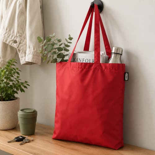 Lifestyle image of rPET Tote Bags before printing by Total Merchandise