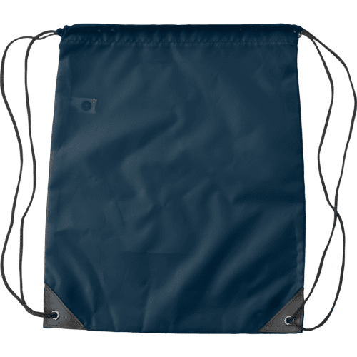 Custom branded rPET Drawstring Bag in blue colour by Total Merchandise