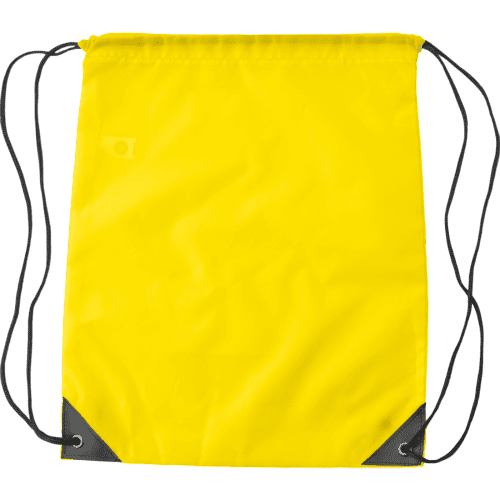 Branded rPET Drawstring Bag in yellow colour by Total Merchandise
