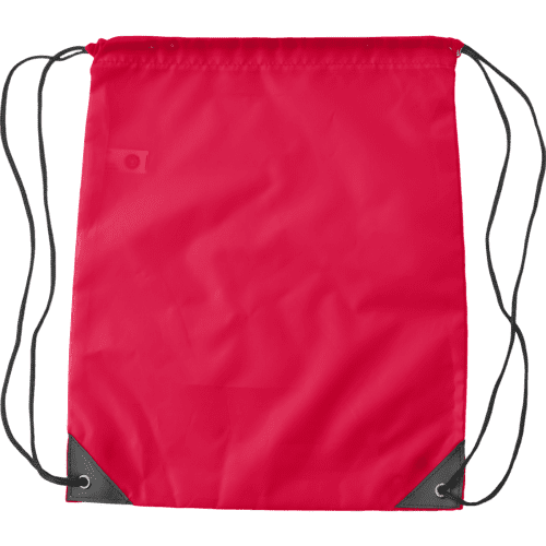 Custom printed rPET Drawstring Bag in red colour by Total Merchandise