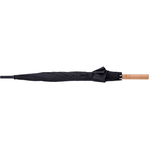 Printed folded rPET Umbrella in black colour by Total Merchandise