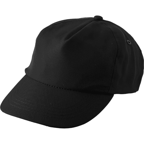 Promotional rPET Caps in black colour by Total Merchandise